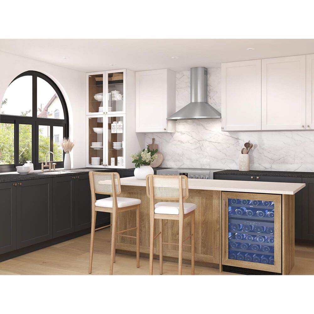 Zephyr Savona 36&quot; Wall Mount Chimney Hood in Stainless Steel, , large