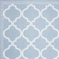 Safavieh Bermuda BMU810M 8" x 10" Light Blue and Ivory Indoor/Outdoor Area Performance Rug, , large