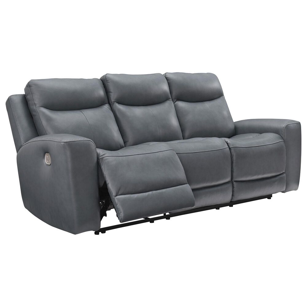 Ashley Mindanao Power Reclining Sofa in Steel, , large