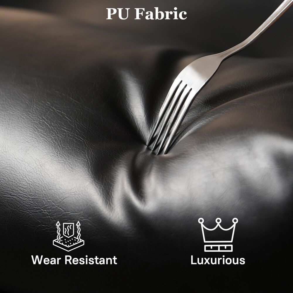 HOMLUX High Back Executive Office Chair with PU Leather in Black, , large