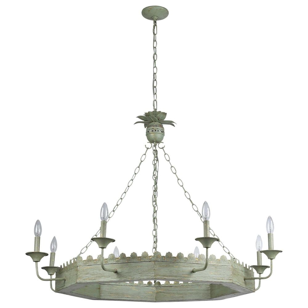 Golden Lighting Finley 8-Light Chandelier in Vintage Sage, , large