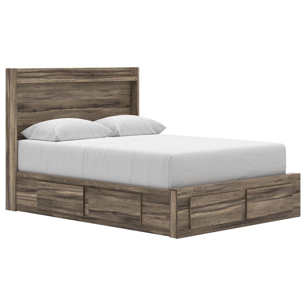 Ashley Elbrin Queen Storage Bed in Weathered Brown, , large