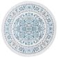 Safavieh Cabana CBN680N 6"7" Round Navy and Grey Indoor/Outdoor Area Performance Rug, , large