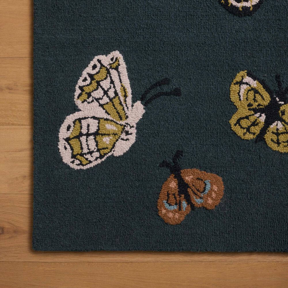 Rifle Paper Co. x Loloi Highgrove Teal 2&#39;3&quot; x 3&#39;9&quot; Area Rug, , large