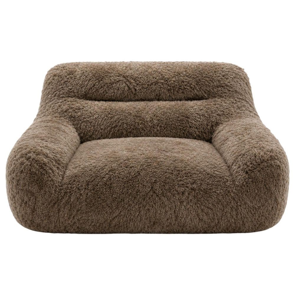Hearth and Haven Stationary Sofa in Dark Brown, , large