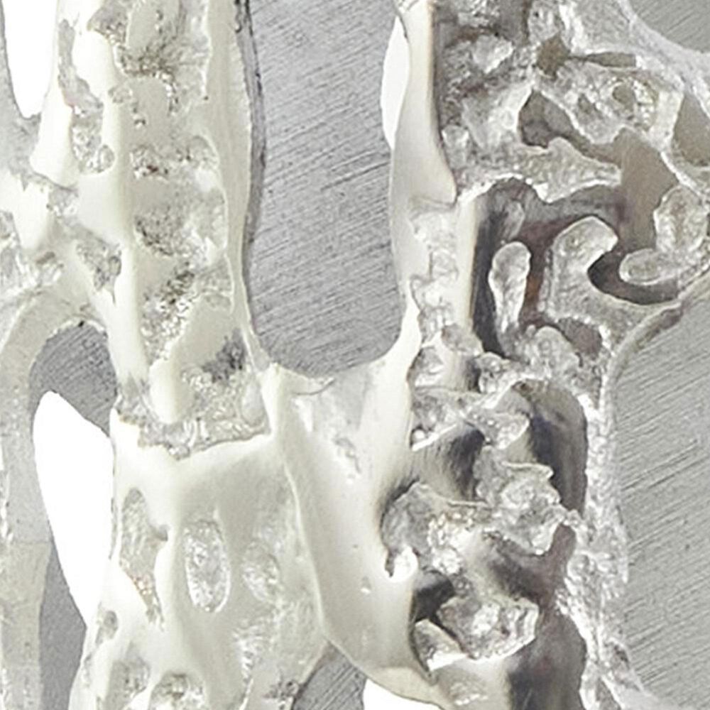 Maple and Jade 9&quot; Abstract Drip Decorative Vase with Melting Designed Body in Silver, , large