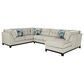 Ashley 3-Piece Right Facing Sectional with Chaise in Stone, , large