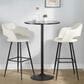Lumisource Margarite Barstool with Cream Cushion in Black (Set of 2), , large