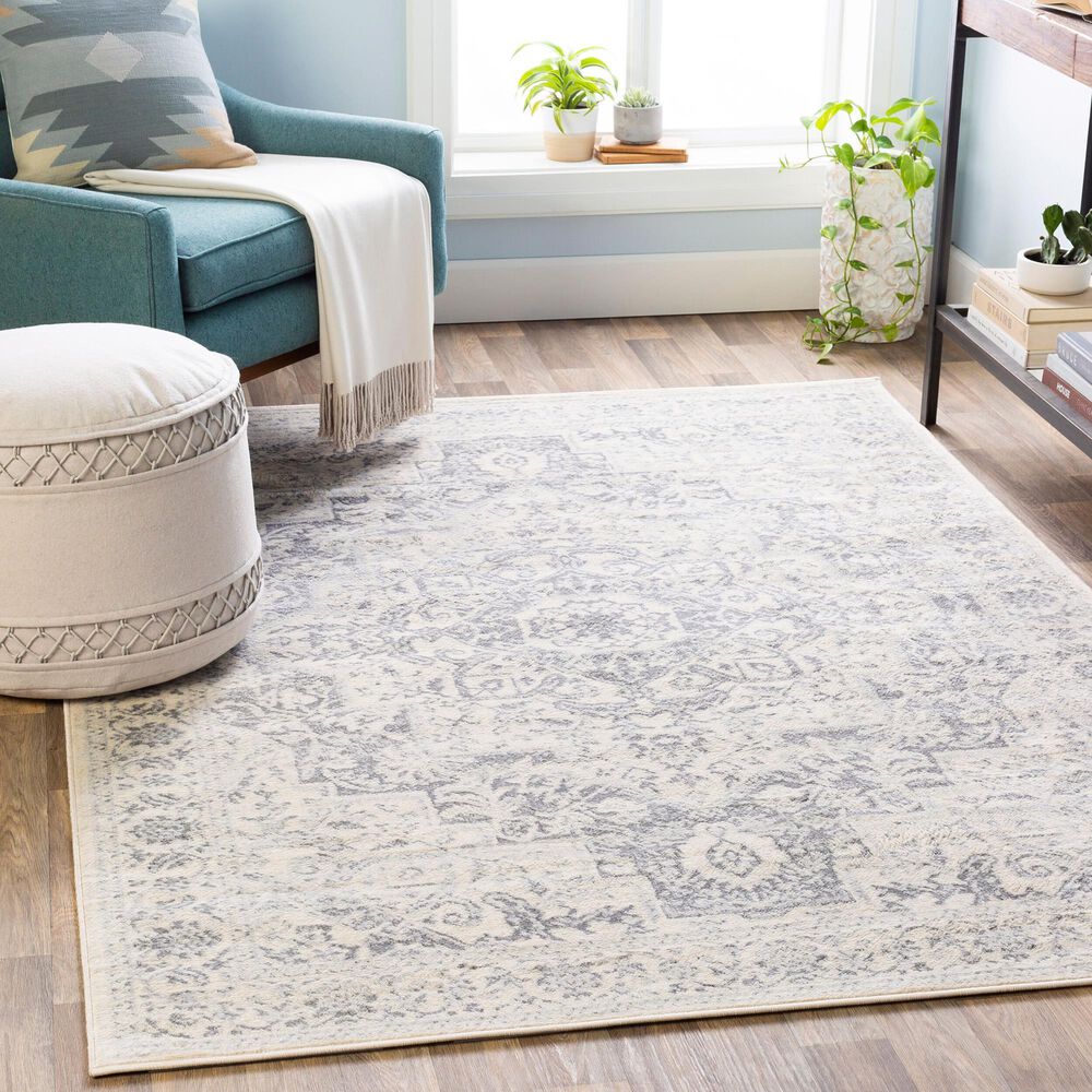 Surya Monaco MOC-2315 8&#39;10&quot; x 12&#39;4&quot; Silver Gray and Ivory Area Rug, , large