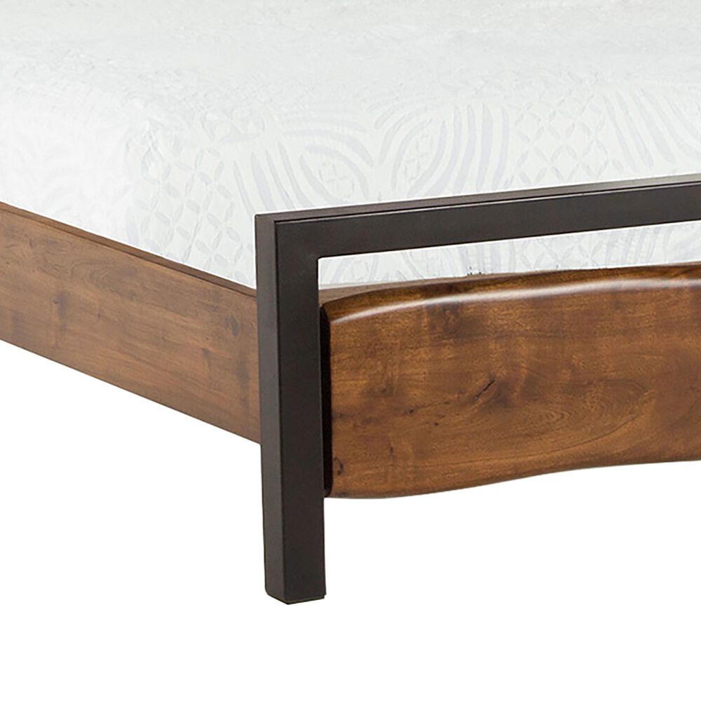 Home Trends &amp; Design Aspen Queen Platform Bed in Walnut and Antique Zinc, , large
