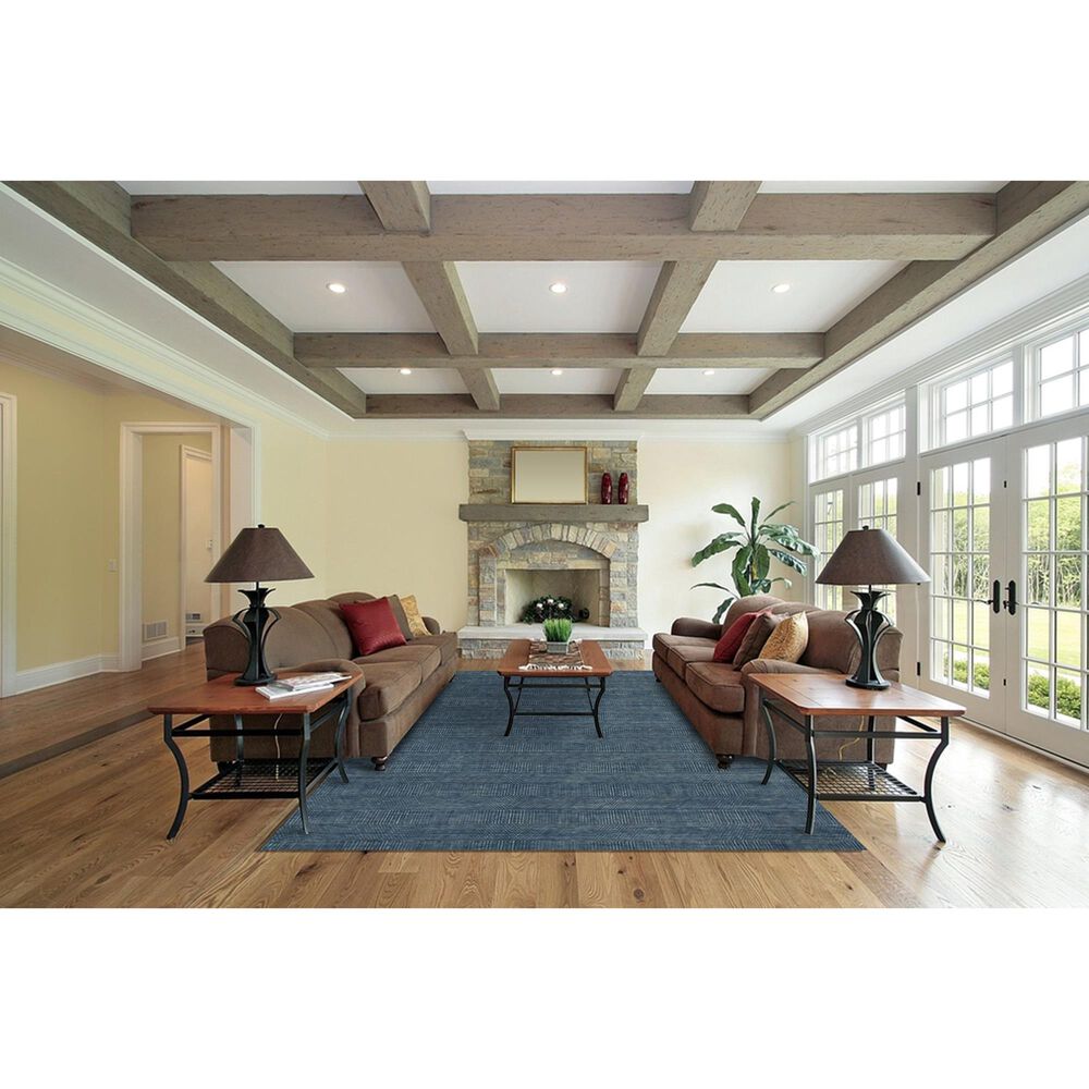 Radici USA Alleanza 8&#39; x 10&#39; Teal Area Rug, , large