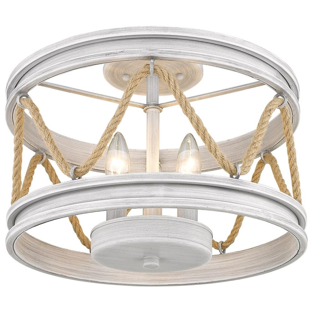Golden Lighting Chatham Semi-Flush in Silver/Gray Driftwood, , large