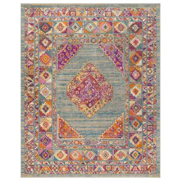 Safavieh Madison MAD133G 10" x 14" Light Grey and Fuchsia Area Rug, , large