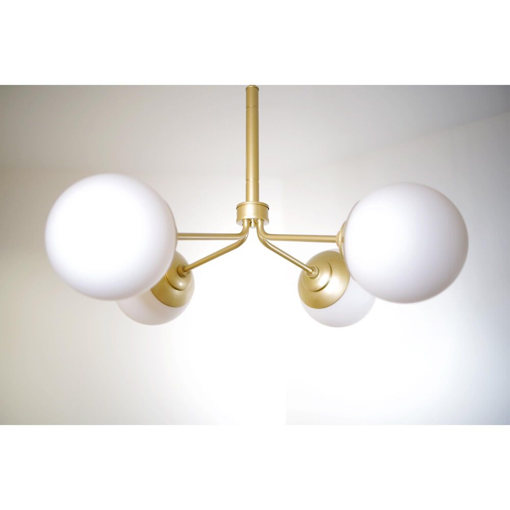37B Hepburn 4-Light Chandelier in Painted Modern Brass, , large