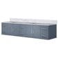 Lexora Home Geneva 84" Double Bathroom Vanity in Dark Grey with 2 cm White Carrara Marble Top and Rectangular Sinks, , large