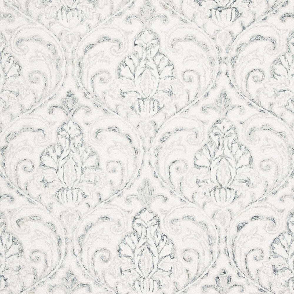 Safavieh Micro-Loop Damask 5&#39; Square Ivory and Grey Area Rug, , large