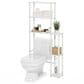 HOMLUX Turn-N-Tube 5-Shelf Toilet Space Saver in White, , large