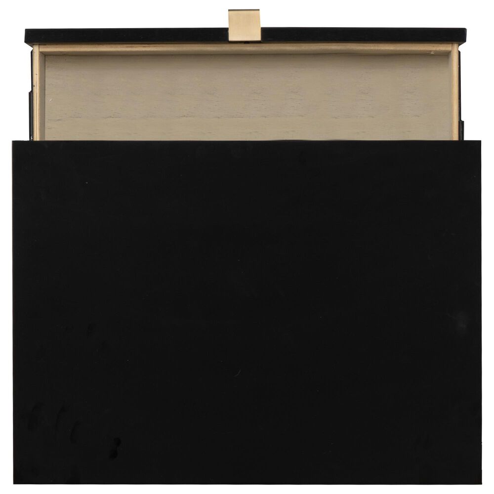 Linon Home Decor Collett 2-Drawer Nightstand in Black, , large