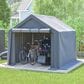 HOMLUX 8" x 8" Outdoor Shelter with Roll-Up Doors in Grey, , large