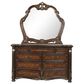 New Heritage Design Bella Note 5-Piece King Sleigh Bedroom Set in Mahogany Brown and Antique Gold, , large