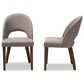 Baxton Studio Wesley Side Chair with Light Grey Cushion in Walnut (Set of 2), , large