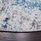 Safavieh Aston 6"7" Round Light Blue and Grey Area Rug, , large