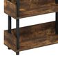 HOMLUX Turn-N-Tube 5-Tier Open Display Storage Bookshelf in Amber Pine and Black, , large