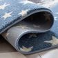 Safavieh Carousel 4" x 6" Light Blue and Grey Kids Area Rug, , large