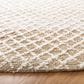 Safavieh Micro-Loop Geometric 5" Round Beige and Ivory Area Rug, , large