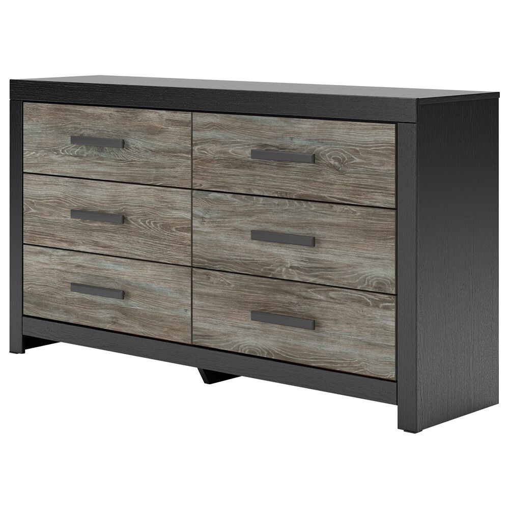 Ashley Broachmyn 6 Drawer Dresser Only in Warm Gray and Matte Black, , large