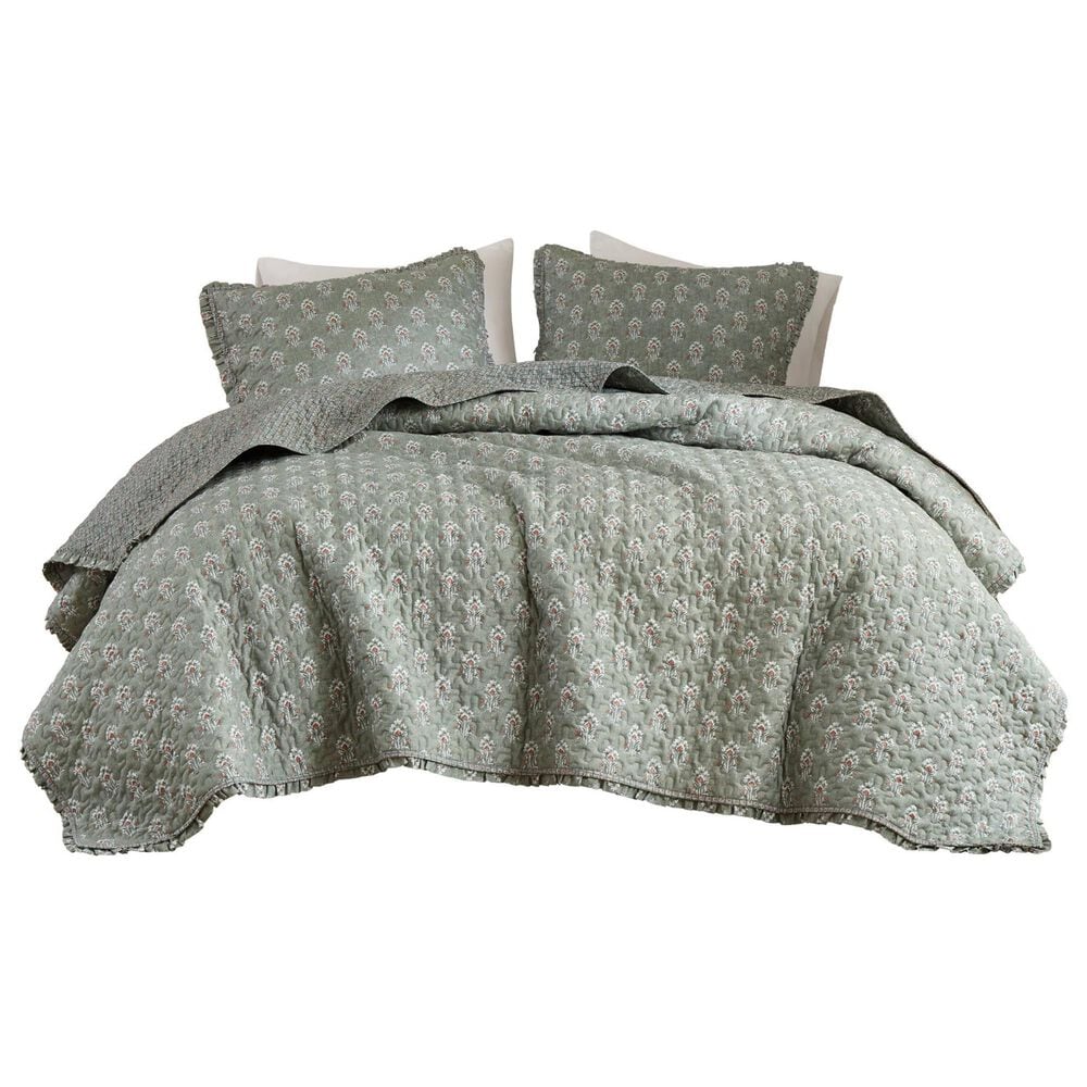 Hampton Park Linwood 3-Piece King/California King Quilt Set in Sage Green, , large