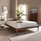 Baxton Studio Romy King Platform Bed Frame in Ash Walnut, , large