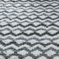Safavieh Montauk Chevron 5" x 8" Ivory, Blue and Black Area Rug, , large