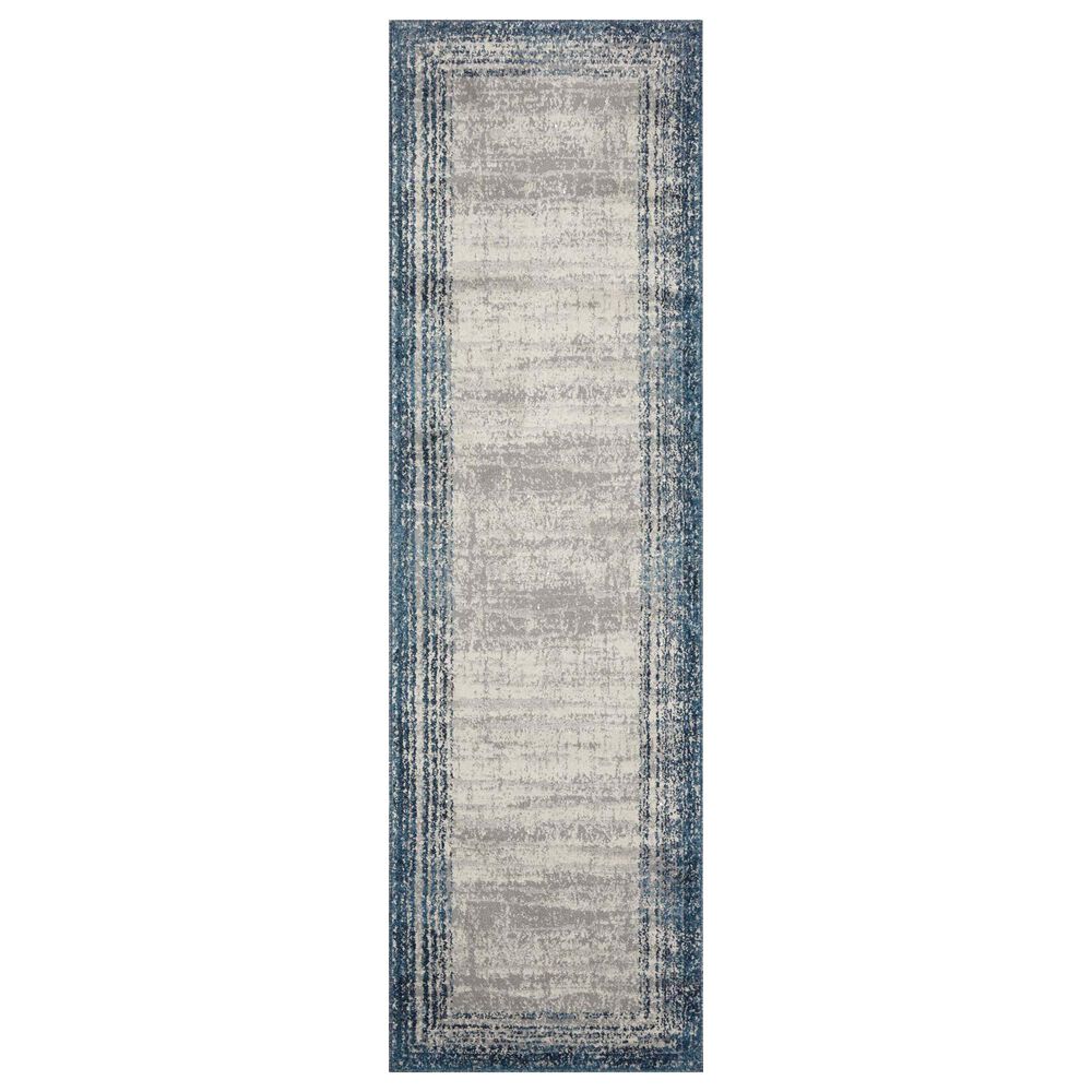 Loloi II Austen AUS-02 2"4" x 8" Pebble and Blue Runner, , large