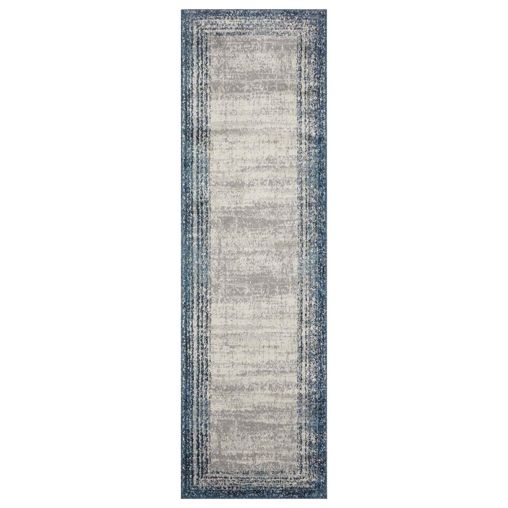 Loloi II Austen AUS-02 2"4" x 8" Pebble and Blue Runner, , large