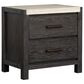 Nicolette Home Plum Creek Queen Upholstered Panel Bed with Two Nightstands in Ravenwood Black, , large
