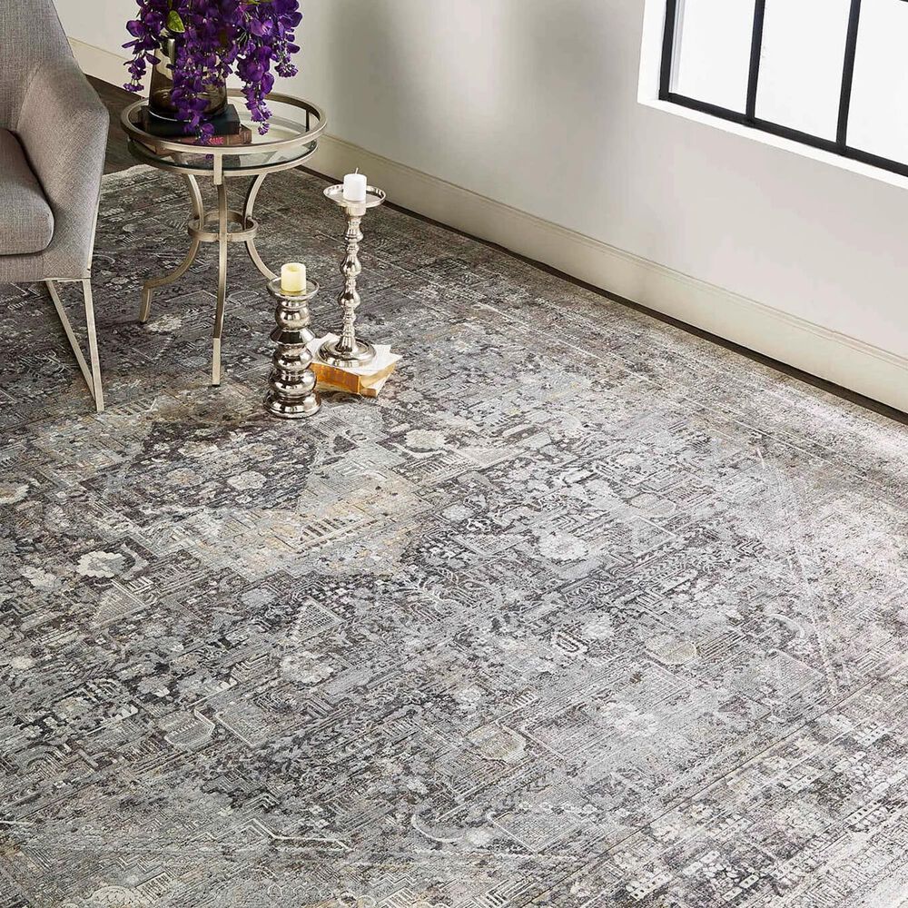 Feizy 3966F Sarrant Gray / Silver 12&#39; x 15&#39; Area Rug, , large