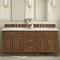 James Martin Vanities Lorelai 72"Double Vanity in Mid-Century Walnut with 3 cm Lime Delight Quartz Top, , large