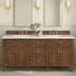 James Martin Vanities Lorelai 72"Double Vanity in Mid-Century Walnut with 3 cm Lime Delight Quartz Top, , large