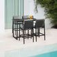 Armen Living Cayman Patio Bar Stool in Dark Gray, , large