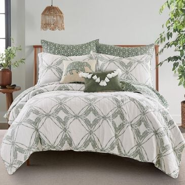 Levtex Kemala Sage 3-Piece King Quilt Set in Sage and Cream, , large
