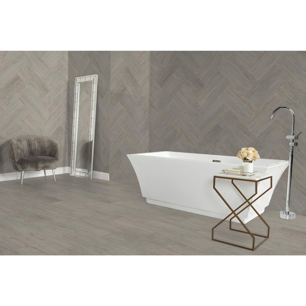 Dal-Tile Haddonstone Horizon Rectangle Vein Cut 12" x 24" Satin Polished Porcelain Tile, , large