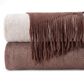 50" x 65" Ombre Frige Knit Throw in Fudge, , large