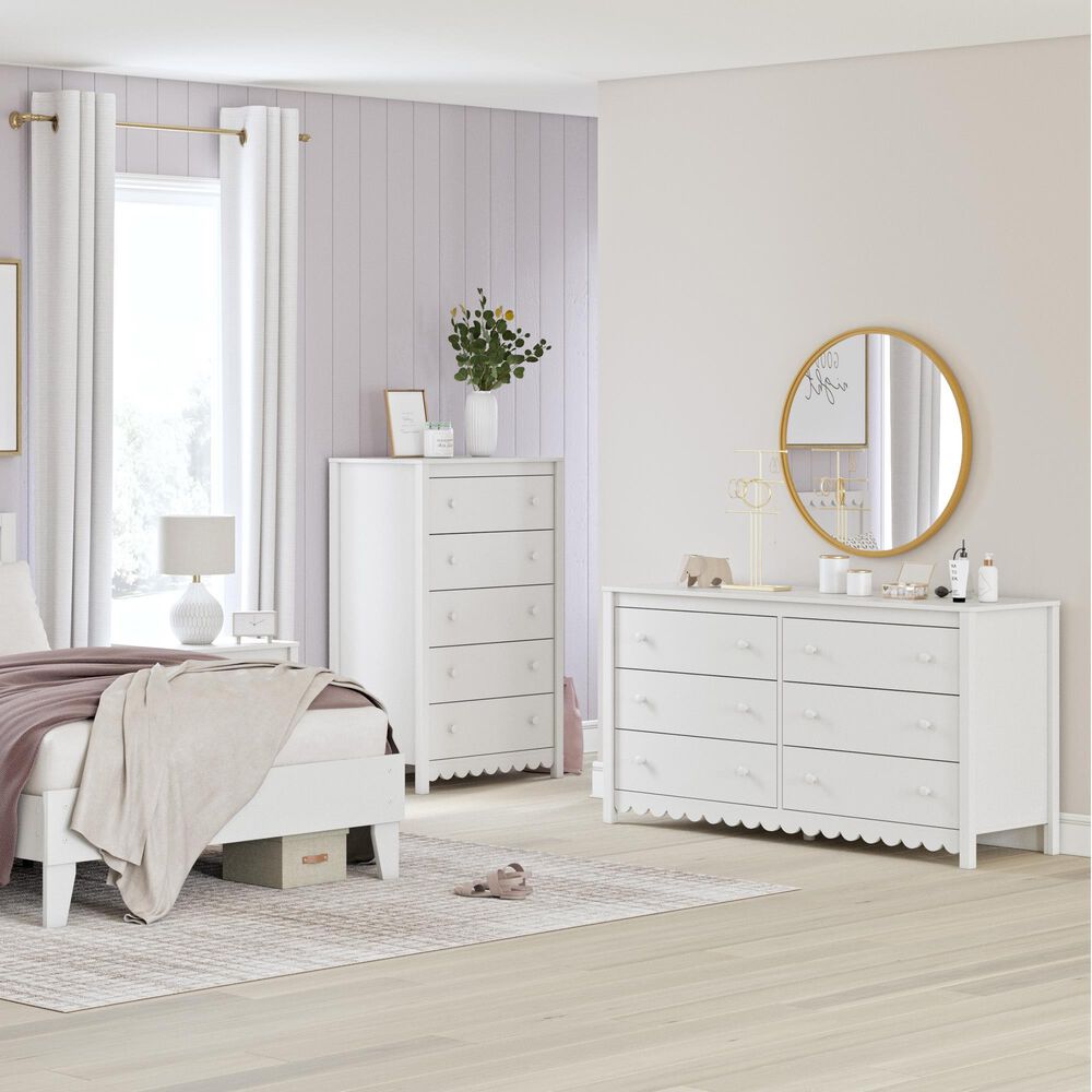Ashley Hallityn 6-Drawer Dresser in Matte White, , large