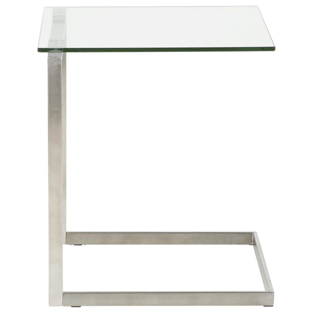 Lumisource Zenn End Table in Stainless Steel and Clear, , large