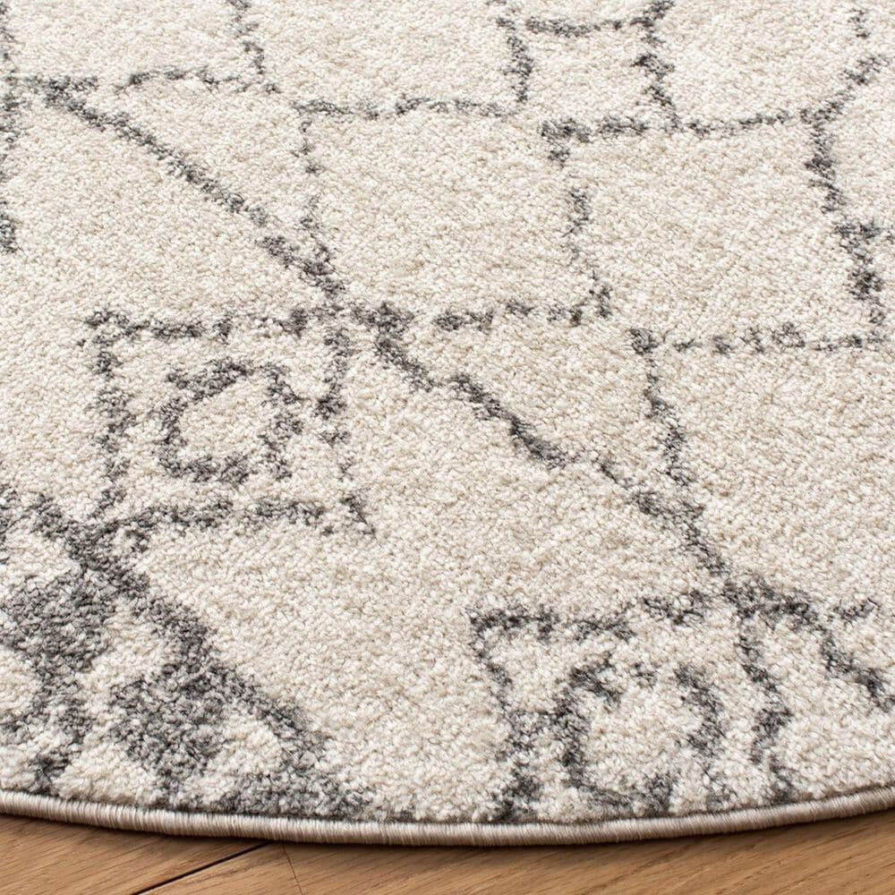 Safavieh Tulum 10&#39; Round Ivory and Grey Area Rug, , large