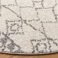 Safavieh Tulum 10" Round Ivory and Grey Area Rug, , large