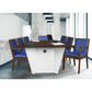 Regency Global Sourcing Regent WallGuard Guest and Reception Side Chair with Navy Blue Cushion in Neo Walnut, , large