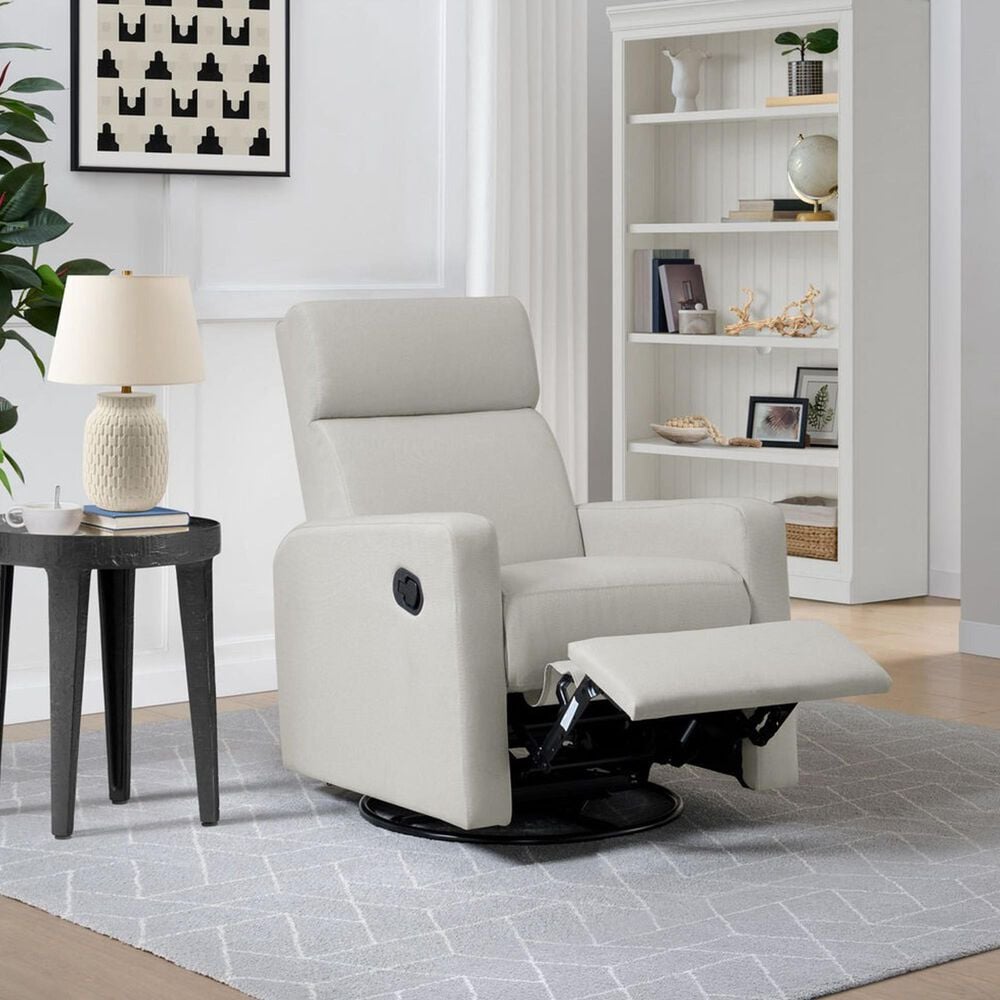 Oxford Baby Layton Swivel Glider Recliner in Oatmeal, , large