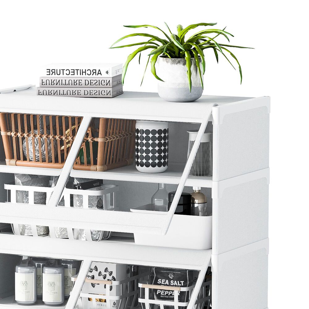 HOMLUX 5-Tier Storage Cabinet with Adjustable Shelves in White, , large